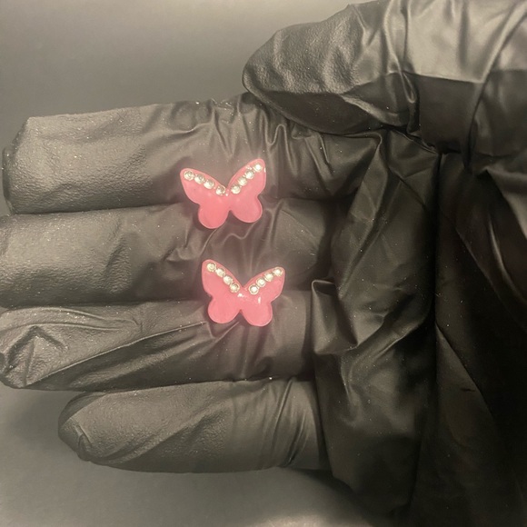 Pink Butterfly with resin and rhinestone - Picture 3 of 3